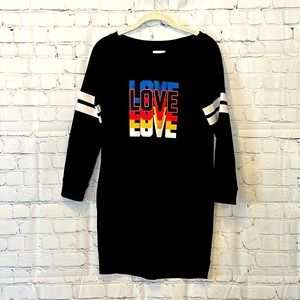 Old Navy ‘LOVE’ Sweatshirt Dress L